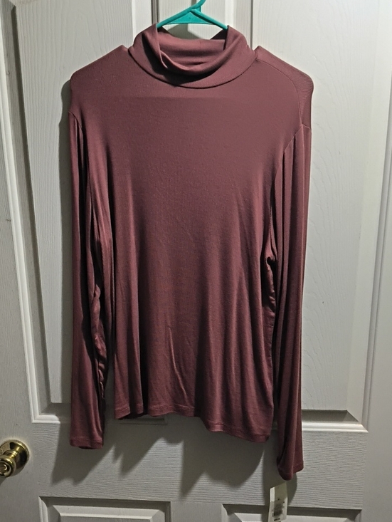 a new day Tops - a new day Dusty Mauve Long Sleeve Turtleneck Top